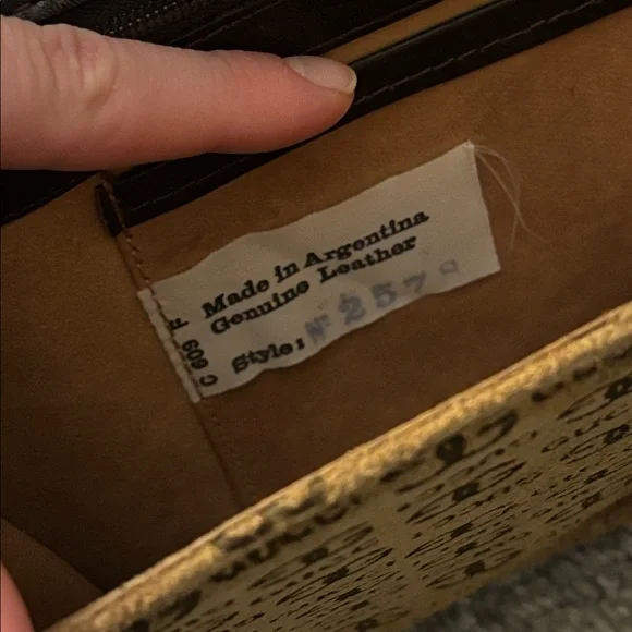 🐿️ Vintage 1980s Gucci GG Monogram Canvas Clutch Shoulder Bag Brown Leather Trim - Picture 9 of 15